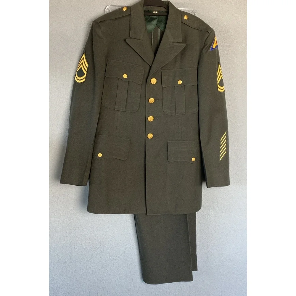Vintage US‎ ARMY Class A Dress Uniform 38R w/pants 33x34